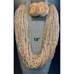 24. Multi-Strand Seed Bead Necklace Set